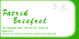 patrik briefrel business card